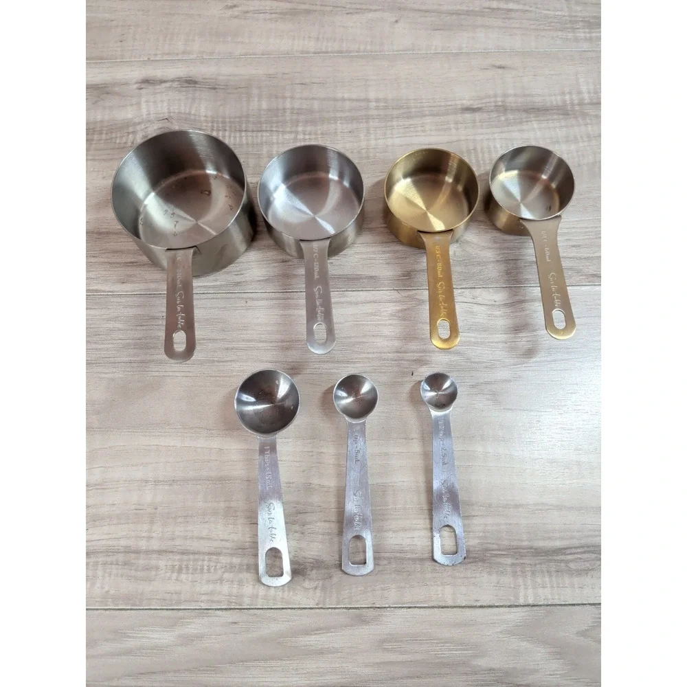 Sur la Table - Stainless Steel Measuring Cups Spoons - Set of 7 MIX Cups